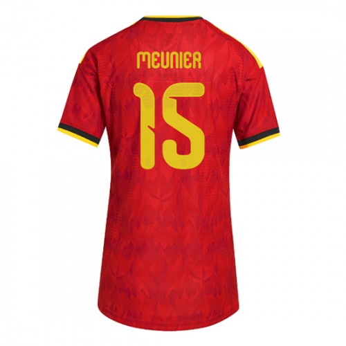 Stroje piłkarskie Belgia Thomas Meunier #15 Koszulka Podstawowej dla damskie MŚ 2026 Krótki Rękaw